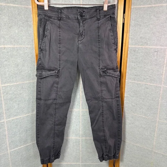 Sanctuary Cargo Jogger Pants Womens 28 Faded Black Utility Stretch Y2K