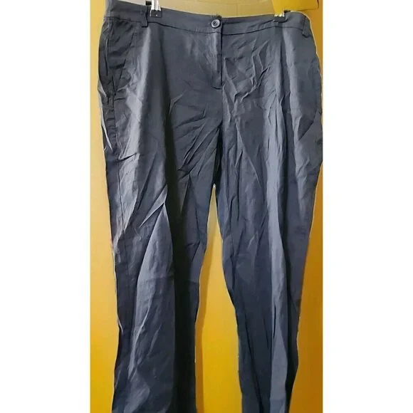 Eileen Fisher Sample Pant Women Size Small Black Cotton Stretch CR50