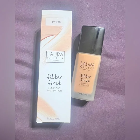Laura Geller Filter First Luminous Foundation Pecan- full size NIB