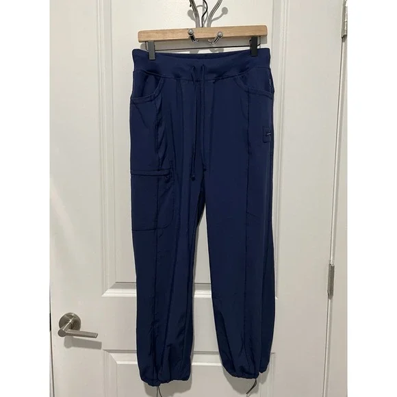 Cherokee Workwear Revolution Women's Jogger Scrub Pants‎ Navy Size Medium Petite