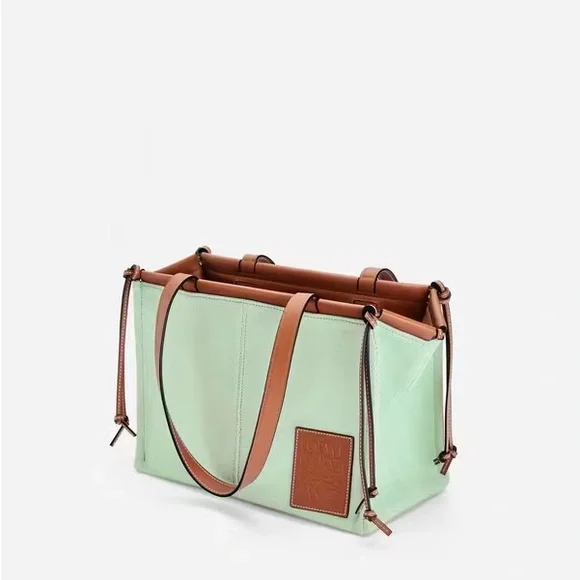 Loewe Pastel Green Anagram Cushion Tote, like new