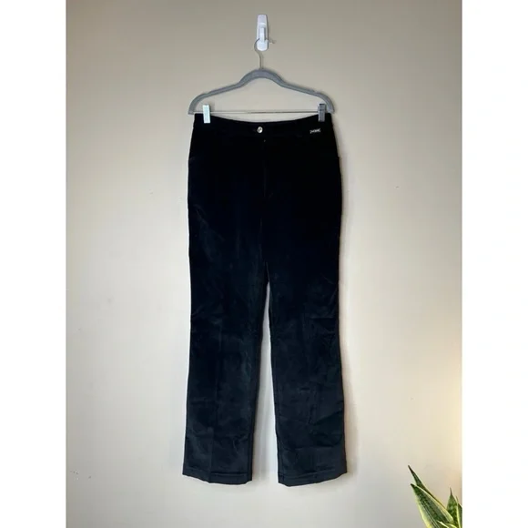 St. John Black Velvet Pants Size 10