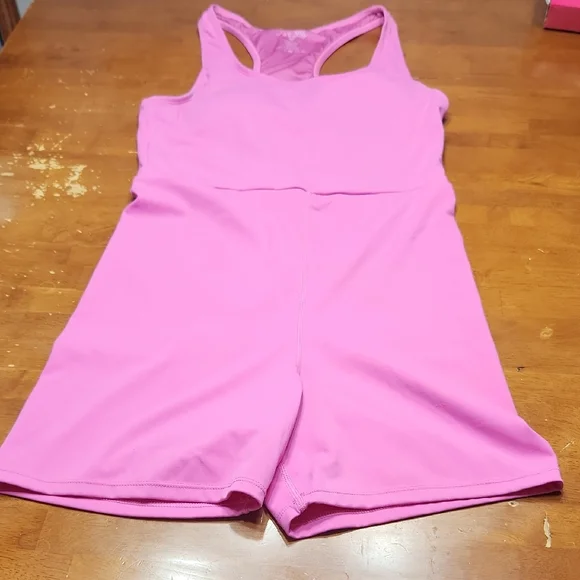 Pink Lily Vibrant Pink Racerback Romper