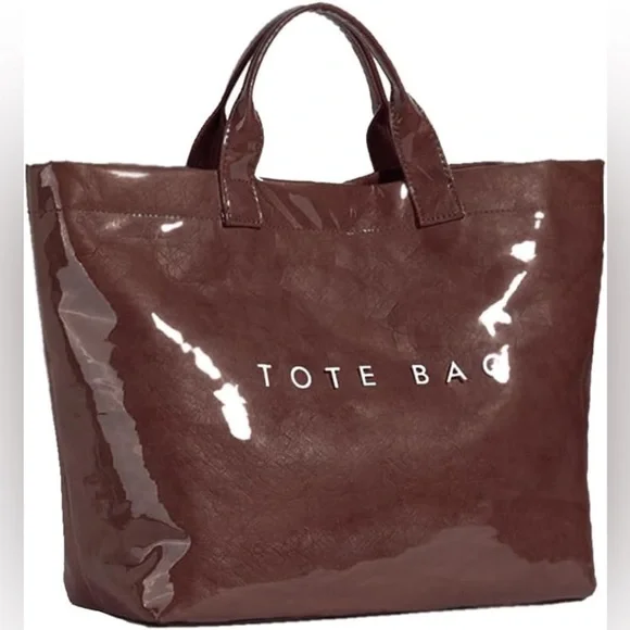 Coffee Brown‎ Paper Tote Bag | Lightweight | Durable & Spacious | Brand New