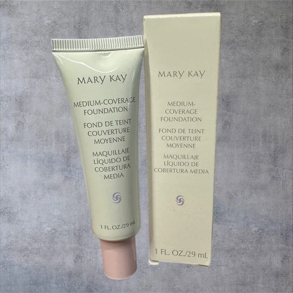 Mary Kay Medium-Coverage Foundation Bronze 808 364300 1oz NEW Oil-Free-Pink Cap
