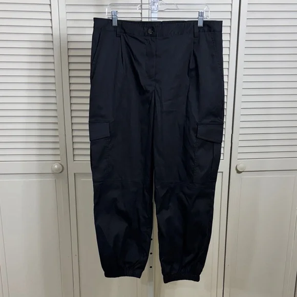 NWT HALARA Mid Rise Button Zipper Multiple Pockets Casual Cargo Joggers XL