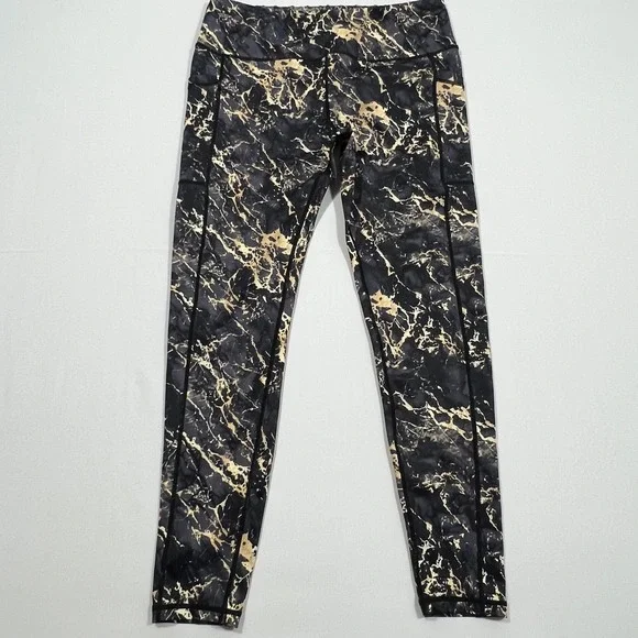 Constantly Varied Gear Leggings‎ Gold Marble Squat Proof Gym Training Women's XL