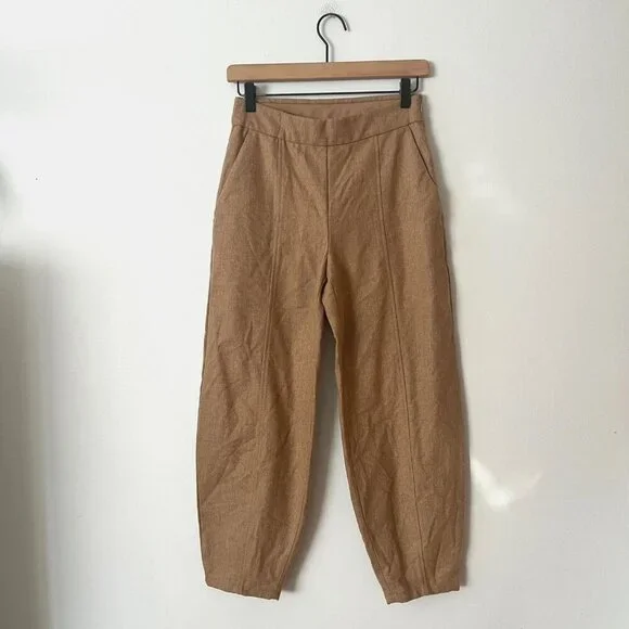 NWT Eileen Fisher Honey Ankle Wool Lantern Pants Women's Size XXS