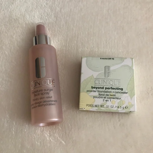 Clinique Moisture Surge Spray and Beyond Perfecting Foundation