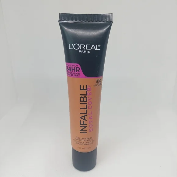 L'oreal Infallible Total Cover Foundation 310 Classic Tan 30ml full coverage