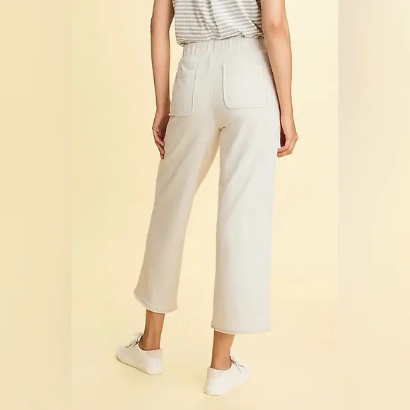 J Jill Fit White Ankle Pants Cotton Blend Stretch Pull On Size Small comfortable