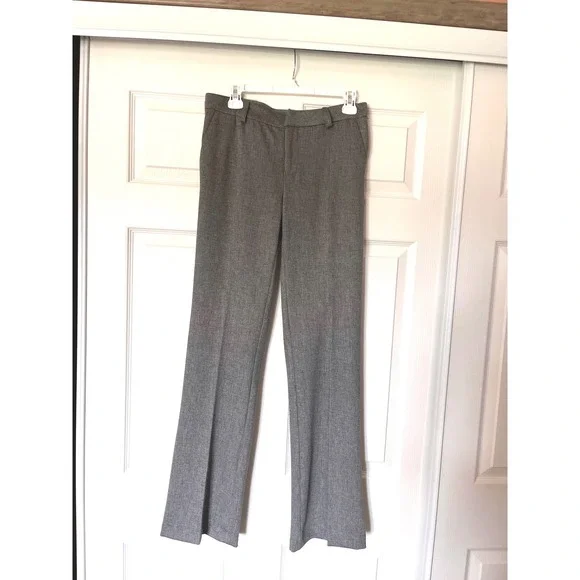 KUT from the Kloth Grey Textured Straight Leg Dress Pants Women's Size 4 EUC