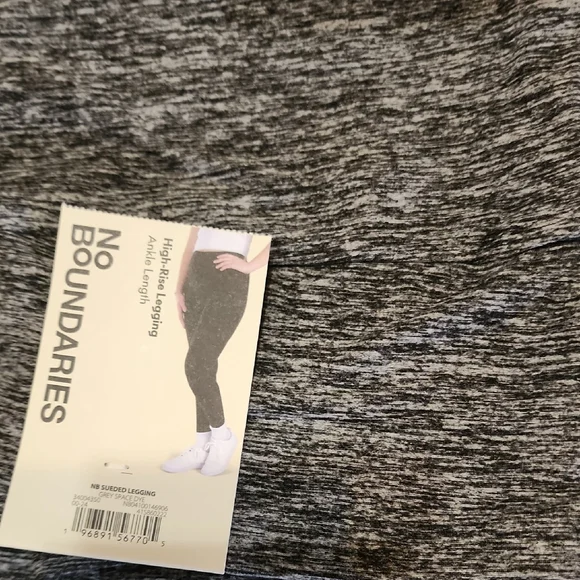 No Boundaries Charcoal and Black Kids Leggings