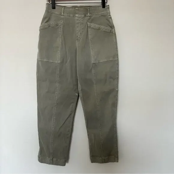 Spanx Pants Womens‎ Medium Green Pull on Pockets Stretch