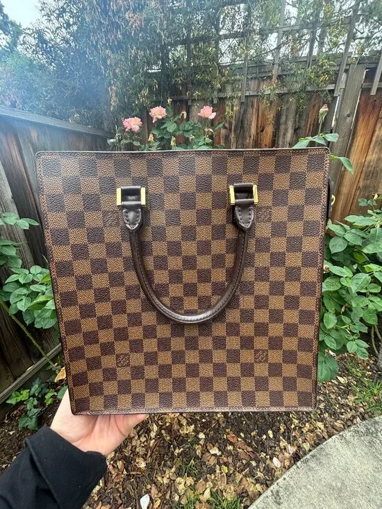 LOUIS VUITTON Damier Ebene Canvas Venice Sac Plat Bag