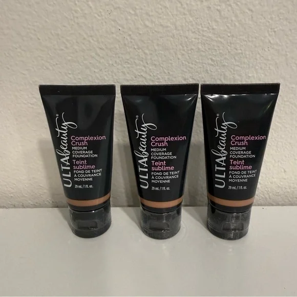 Ulta Beauty Complexion Crush Medium Coverage Foundation Tan Peach Bundle of 3
