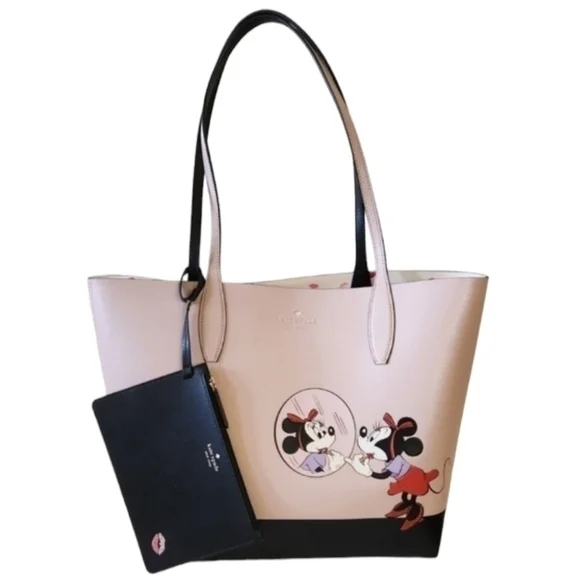 KATE SPADE ×‎ MINNIE MOUSE DISNEY TOTE BAG WITH CLUTCH