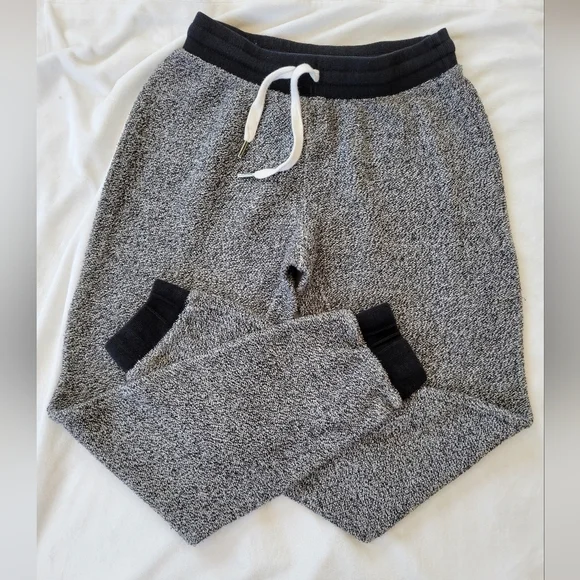 Garage black & white heathered drawstring jogger sweatpants Size XS