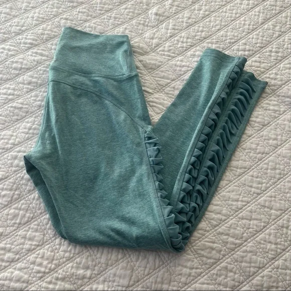 Aerie seafoam green ruched leggings large