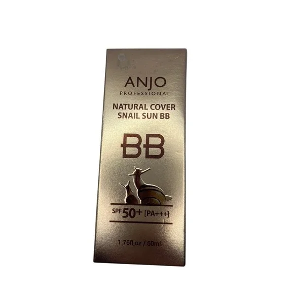 Anjo Natural Cover Snail Sun BB Cream Women 50ml Gold New SPF 50+ PA+++ Korea