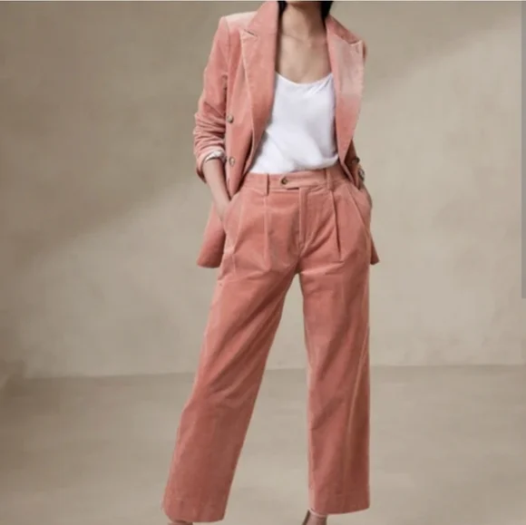 Banana Republic Rivoli Coral Corduroy Pants