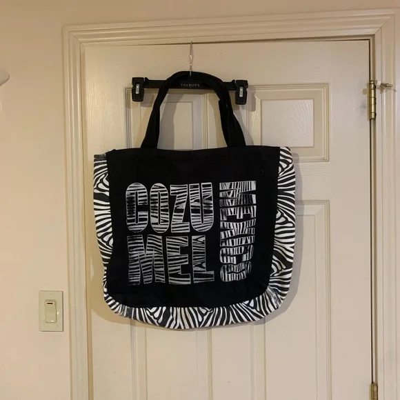 Cozumel Mexico Black/White Canvas Beach/Tote Bag