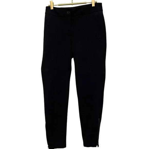 Betabrand Black Ponte Bootcut Zipper Ankle Pants Women Size‎ S