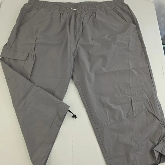 Vayager Women's Gray Cargo Hiking Capri Cropped Pants Size XXXL I-1632