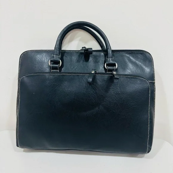 NWOT Bueno Double Handle Black Large‎ Tote Handbag No Removeable Shoulder Strap