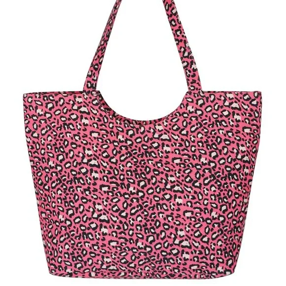 Leopard Print/ Animal Print / Pink/ Black/ White Tote Bag - XL - NWT