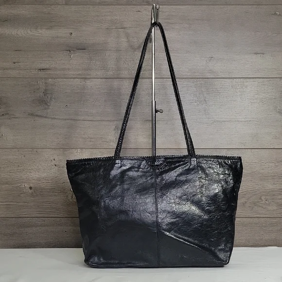 Latico NJ USA for Anthropologie Black Leather Tote Bag