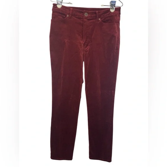 Soft Surroundings Burgundy Velour Casual Pants Women’s Size 4
