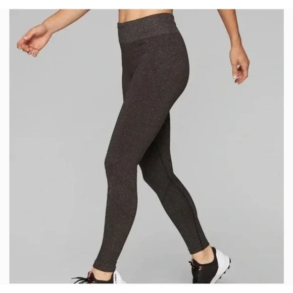 Athleta Seamless‎ High Waisted Leggings in Metallic Brown