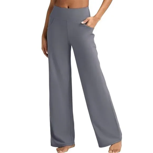 ESOFT Gray Wide Leg High-Rise Leggings XXL