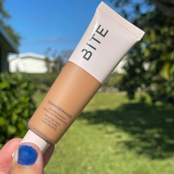 BITE BEAUTY Changemaker Foundation In T135 Tan with Warm Peach Undertone