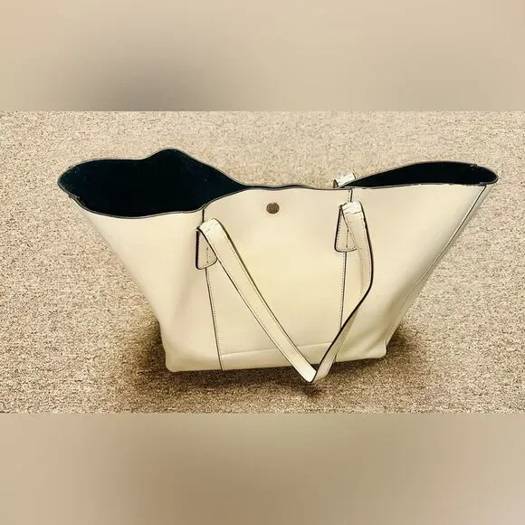 Emma & Sophia White Leather Tote