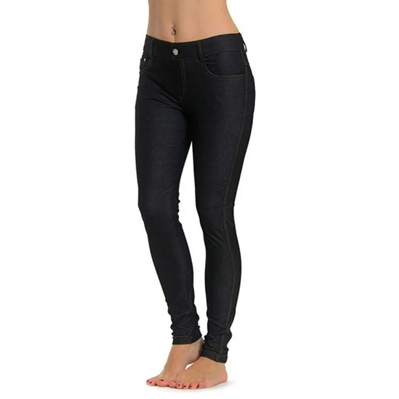 Women's Jean Look Jeggings Slimming