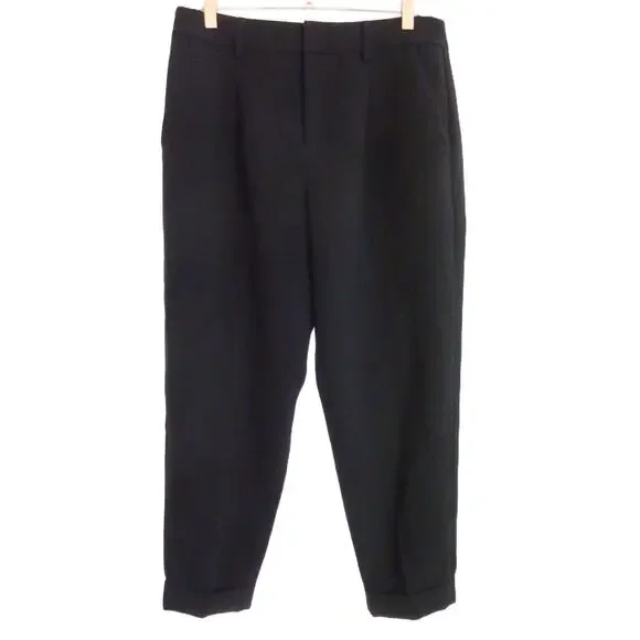 Banana Republic Black Trousers Womens Pants 8 High Rise Ankle Crop