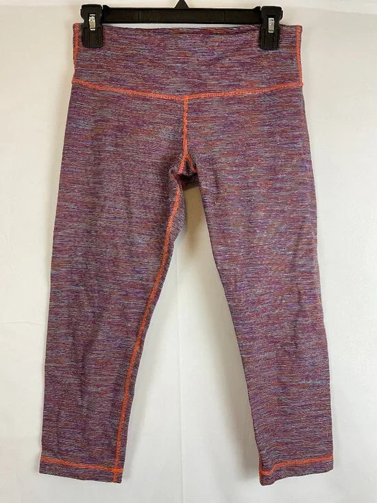 Lululemon Wunder Under Crop Leggings 6 Wee Are From Space Blue Purple Orange