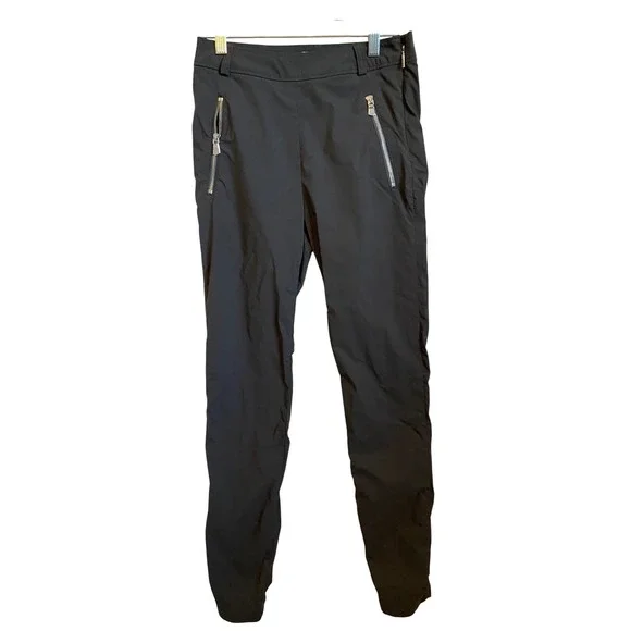 Anatomie Skinny Travel Pants Dark Grey Side Zip Womens Size S Small