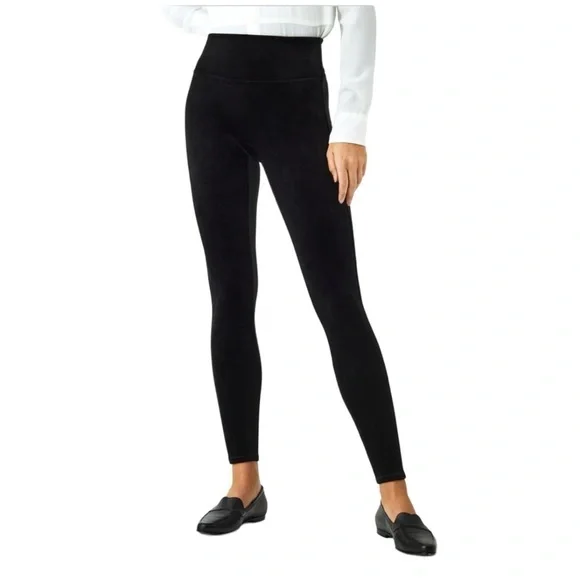 Spanx Velvet Leggings in Black XS