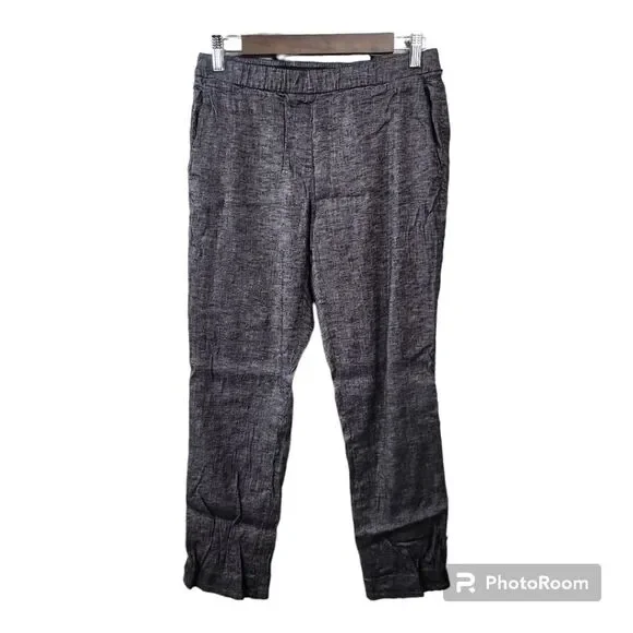 Theory Heather Grey Straightleg Ankle Pants with Pockets Womens Size 6