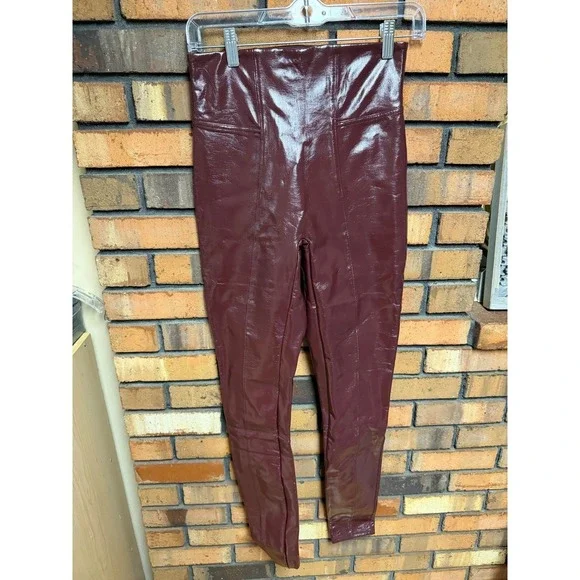 Spanx Faux Leather Patent Ruby Leggings