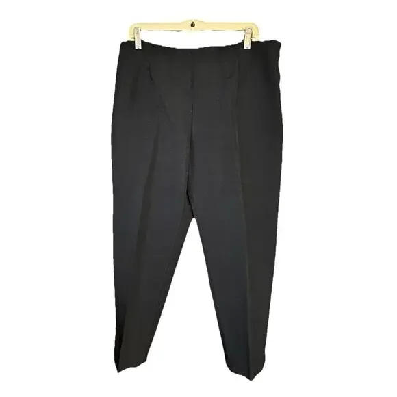 Dana Buchman Petite Women’s Black Straight Leg Wool Nylon Lined Pants Size 16P