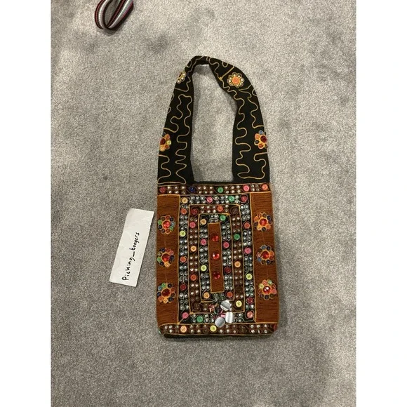 Handmade bohemian Banjara-style‎ tote bag