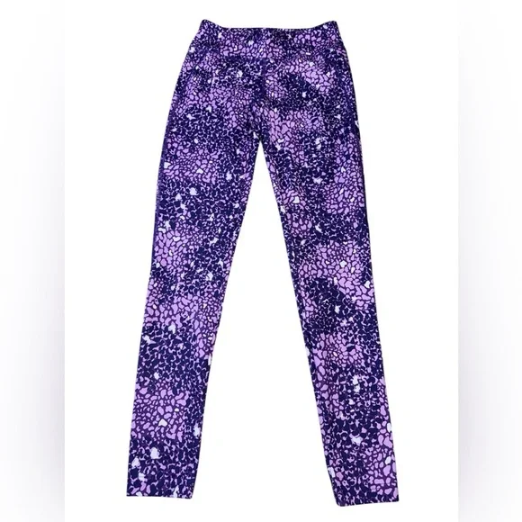 The North Face Purple Printed Leggings XS Athletic Workout Running Gym
