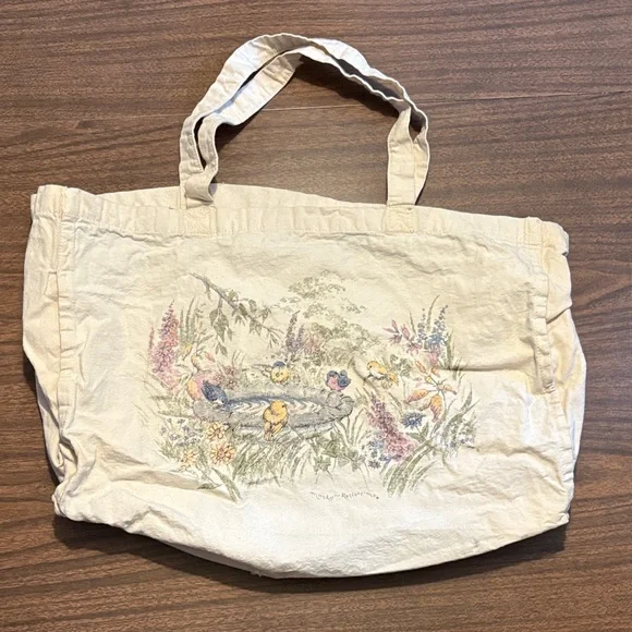 Northern Reflections VINTAGE Bird Themed Cotton Tote Bag