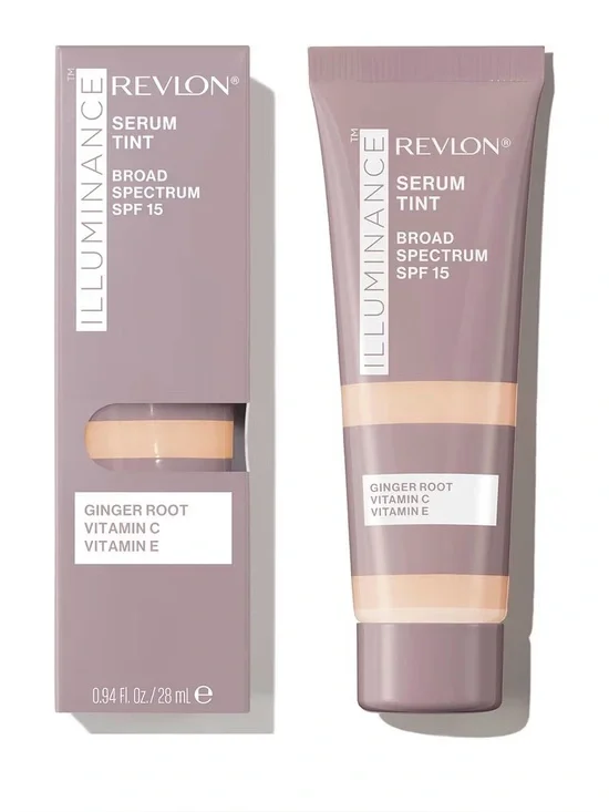 Revlon Illuminance Tinted Serum,Triple Hyaluronic Acid,SPF 15,201 Creamy Natural