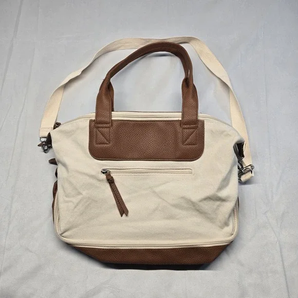 Graf Lants Tan Canvas/leather Tote‎