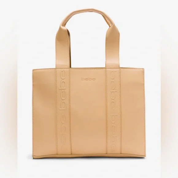 Bebe Taupe Tan Tote Bag Shopper NWT